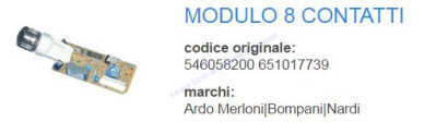 546058201 Модуль холодильника (с лампочкой , на 8 контактов) Ardo